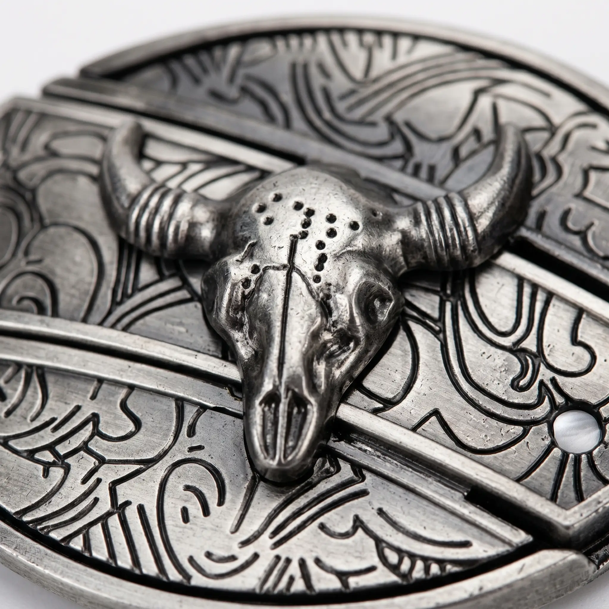 Oval Cowboy Metal Belt Buckle