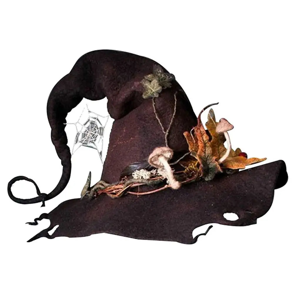 Wide Brim Felt Witch Hat - 5 Designs