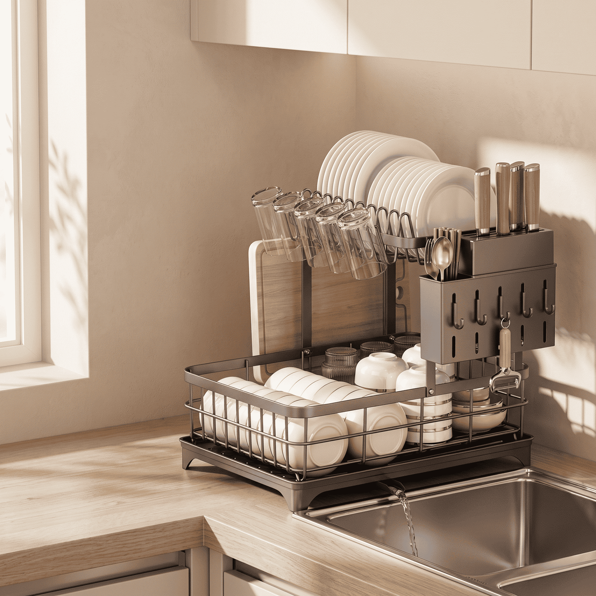 AVELLO™ FlowDrain Dish Organizer