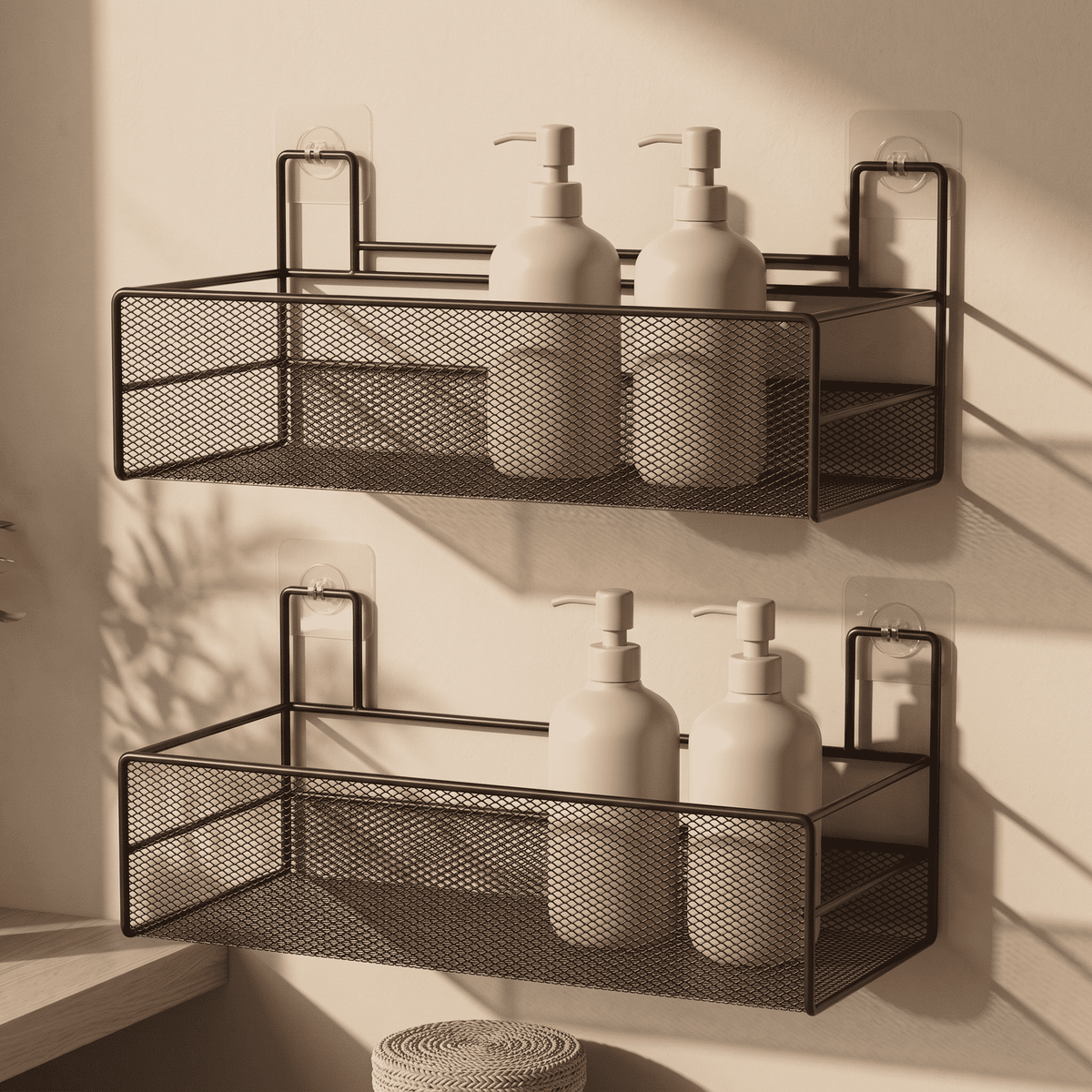 AVELLO No-Drill Shower Organizer – Modern Bathroom Shelf