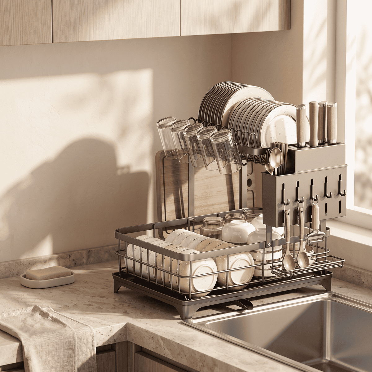 AVELLO™ FlowDrain Dish Organizer