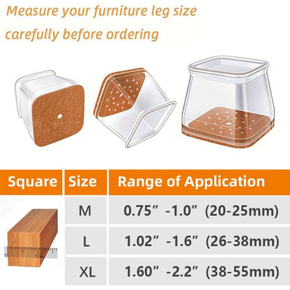 Clear Silicone Chair Leg Caps