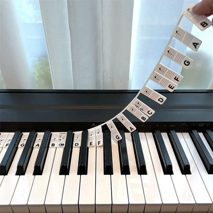 Removable Piano Note Labels