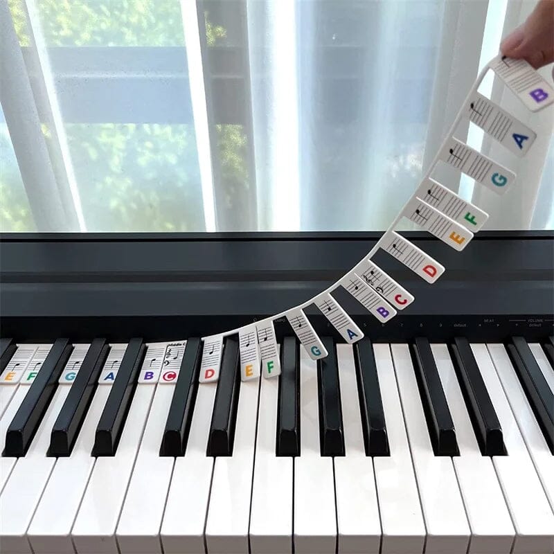Removable Piano Note Labels