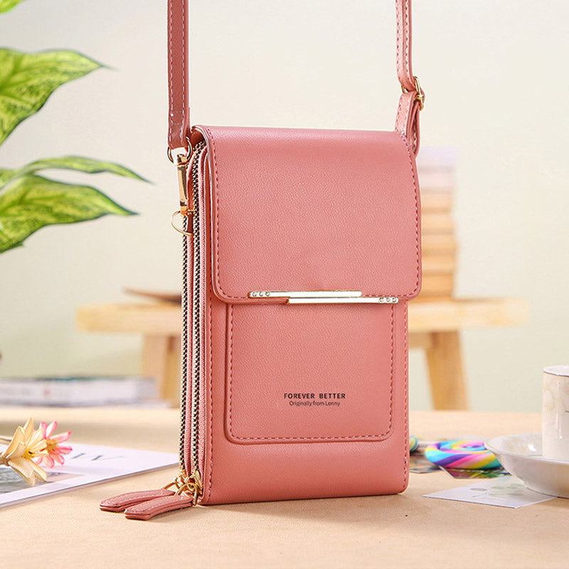 Anti-Theft Leather Touchscreen Bag