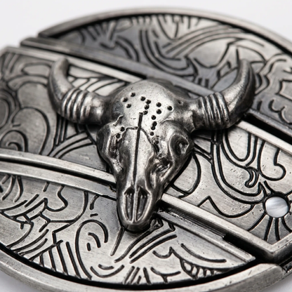 Oval Cowboy Metal Belt Buckle
