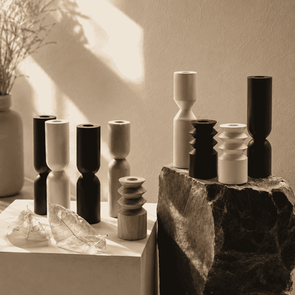 Solid Wood Candle Holder