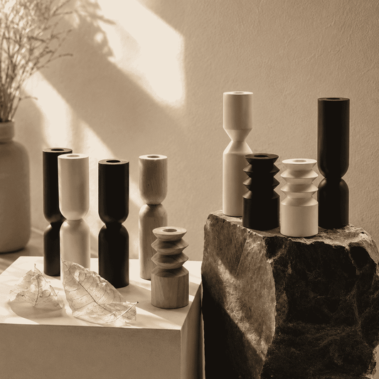 Solid Wood Candle Holder