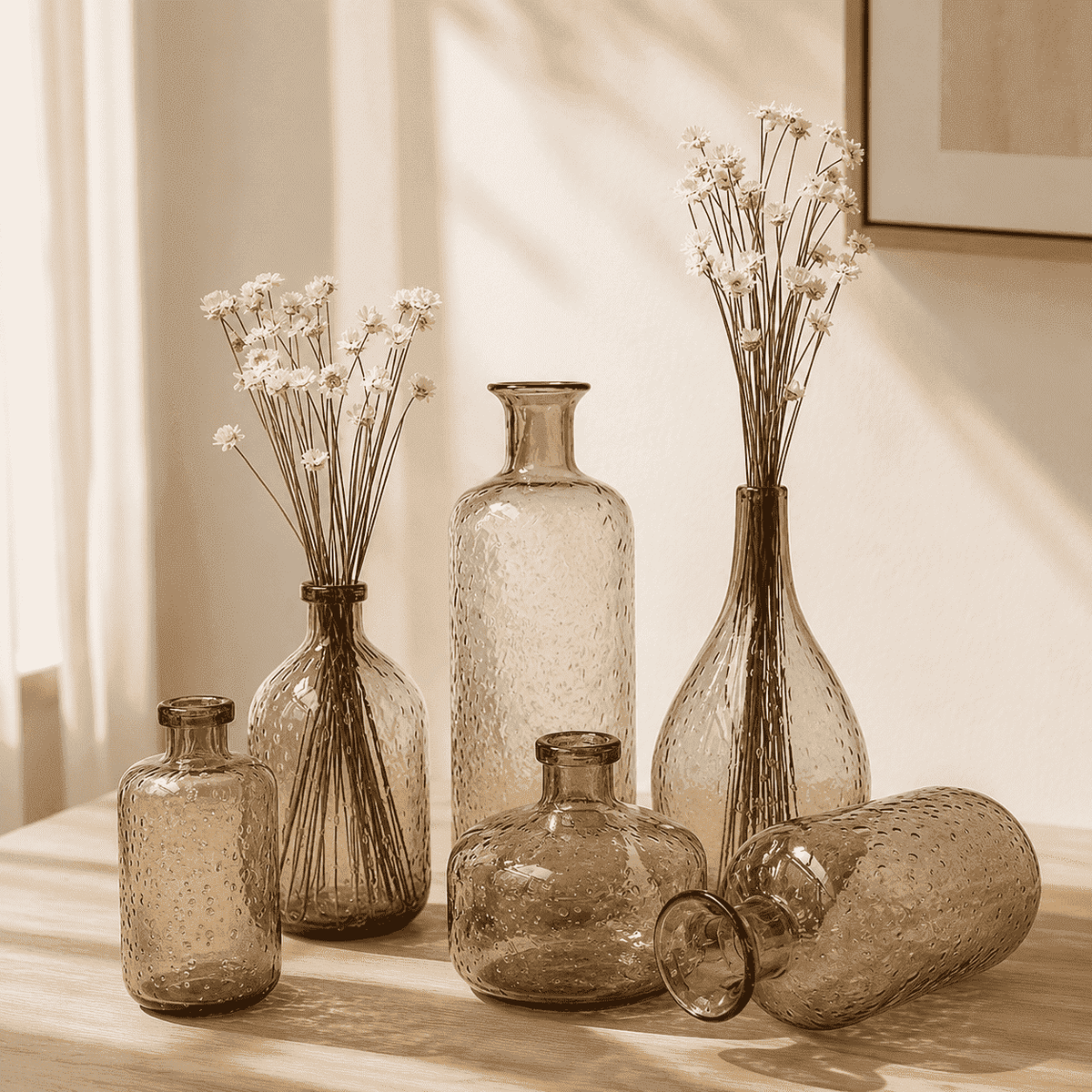 Tinted Geometric Glass Vase