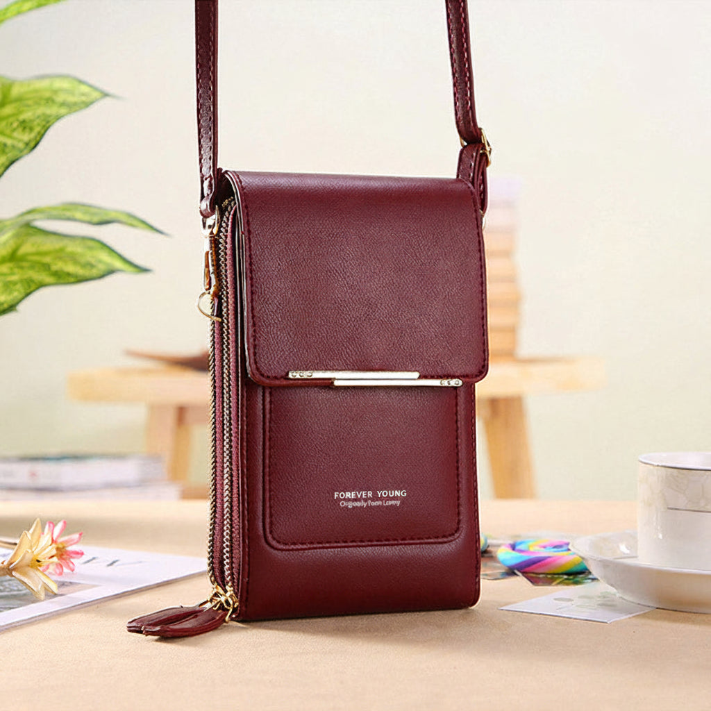 Anti-Theft Leather Touchscreen Bag