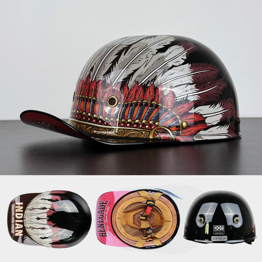 Moto Baseball Half Helmet