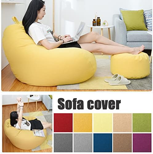Linen Bean Bag Chair Cover