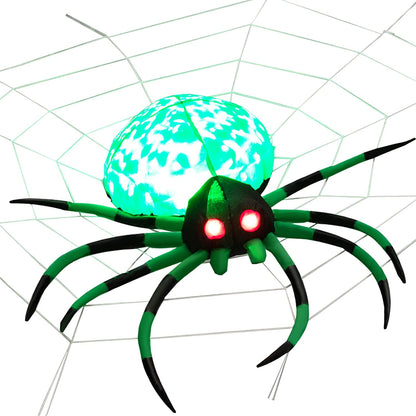 6 Ft Inflatable Light Up Spider Yard Decoration