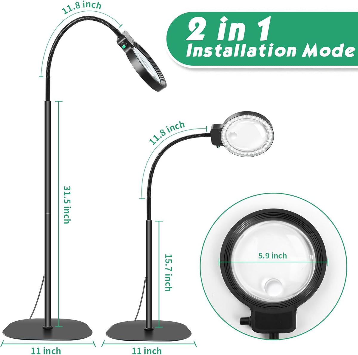 Full-Page LED Magnifying Lamp