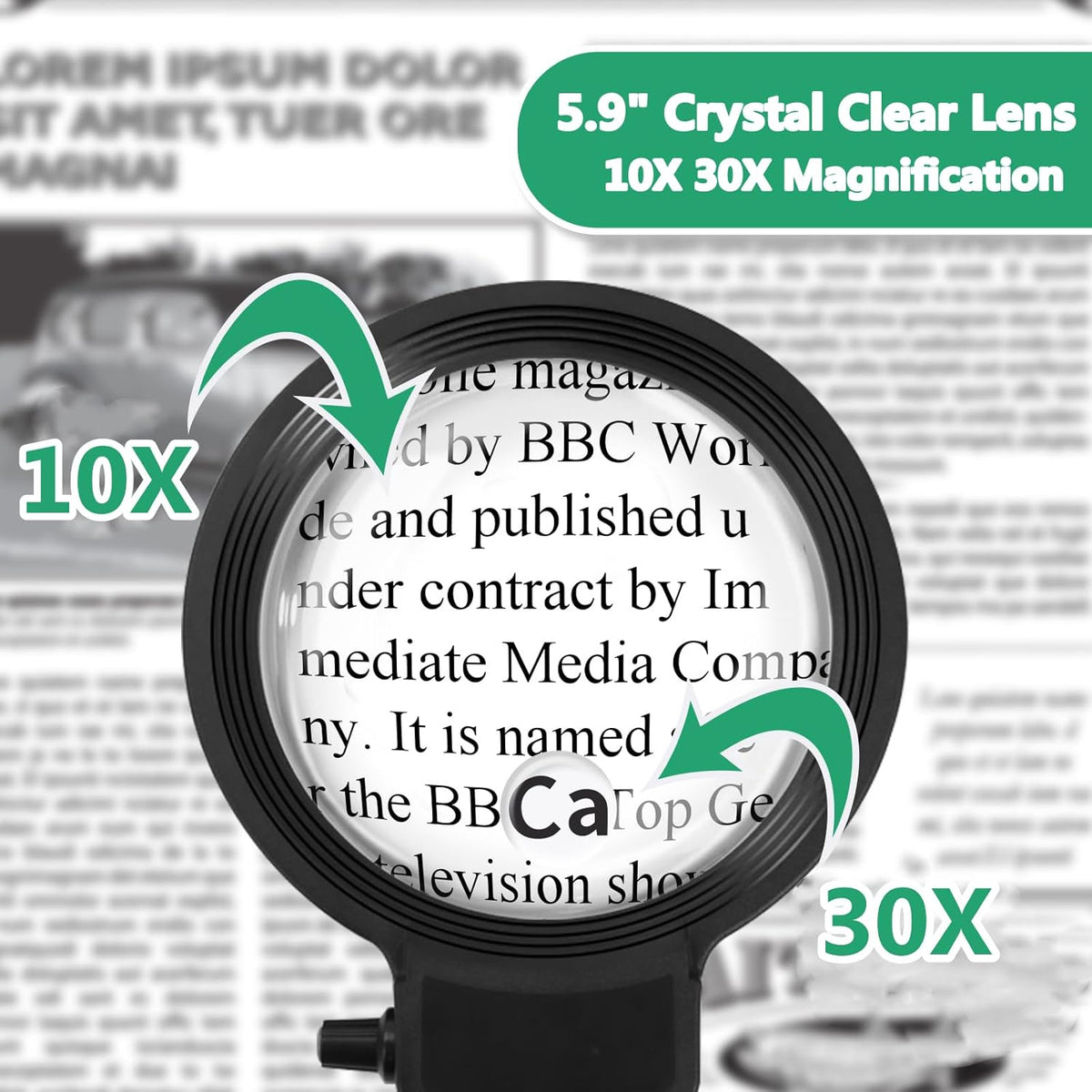 Full-Page LED Magnifying Lamp