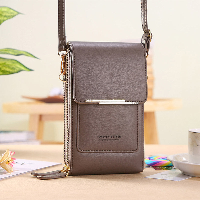 Anti-Theft Leather Touchscreen Bag