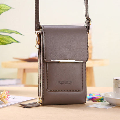 Anti-Theft Leather Touchscreen Bag