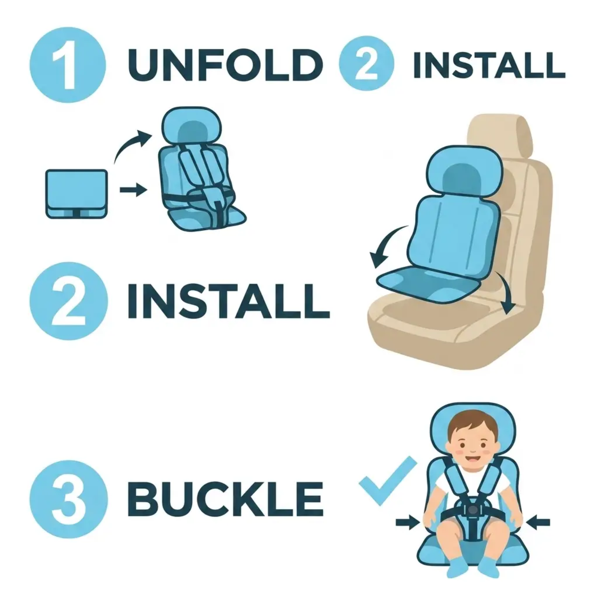 Foldable Child Booster Seat