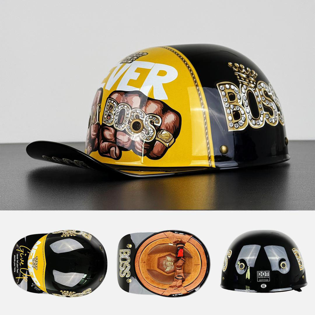 Moto Baseball Half Helmet