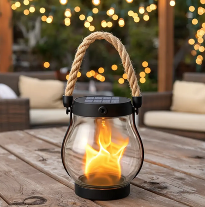 Solar Flame Garden Lantern