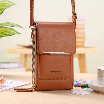 Anti-Theft Leather Touchscreen Bag