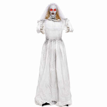 5.7 Ft Animated Ghost Bride with Turning Head