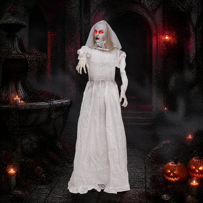 5.7 Ft Animated Ghost Bride with Turning Head