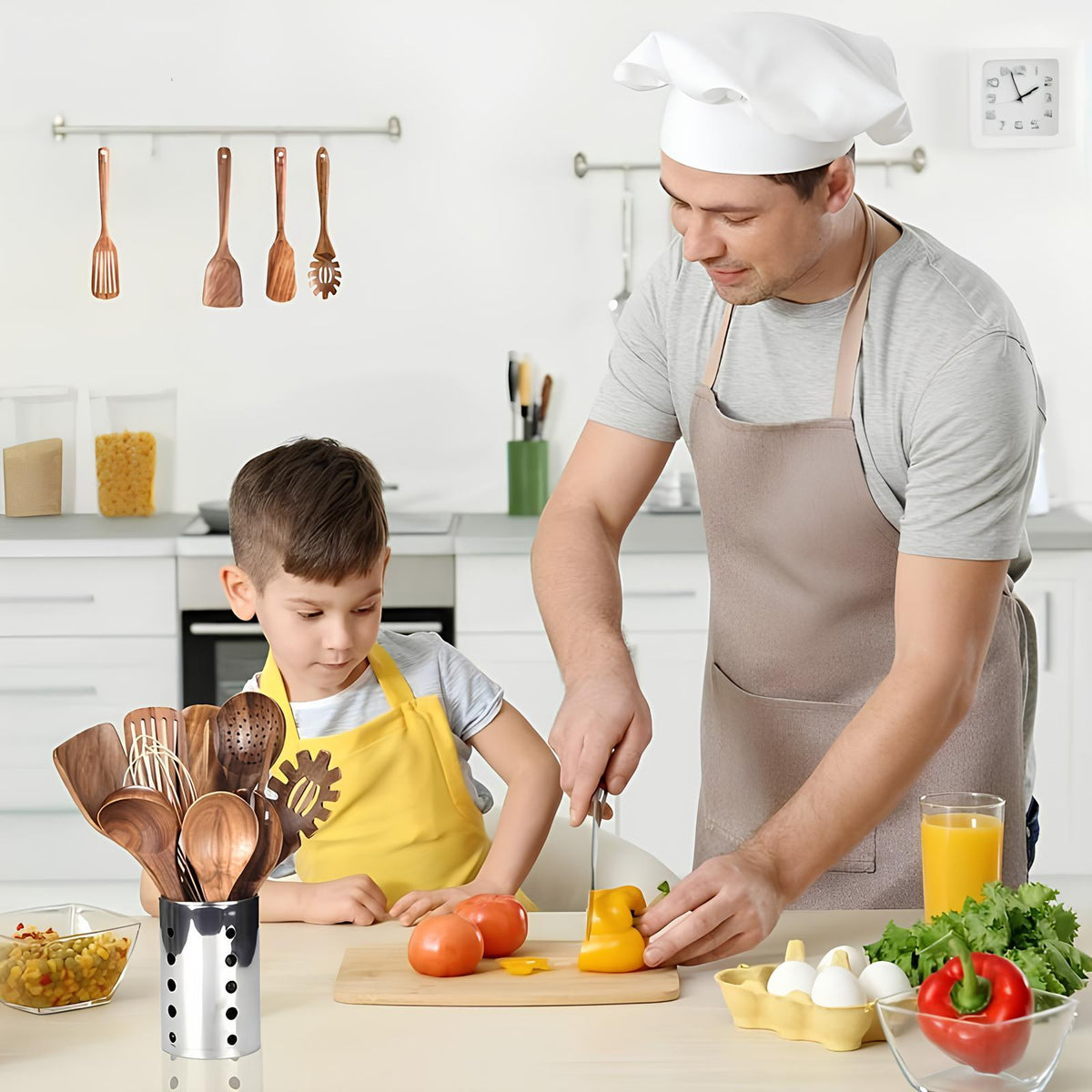 11-Piece Teak Kitchen Utensil Set