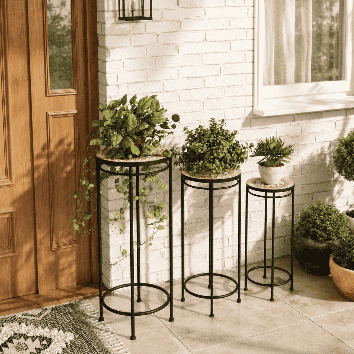 Mosaic Top Plant Pedestal