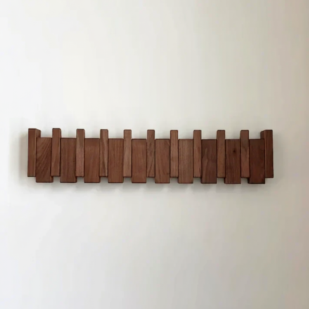 Piano Wooden Wall Coat Rack