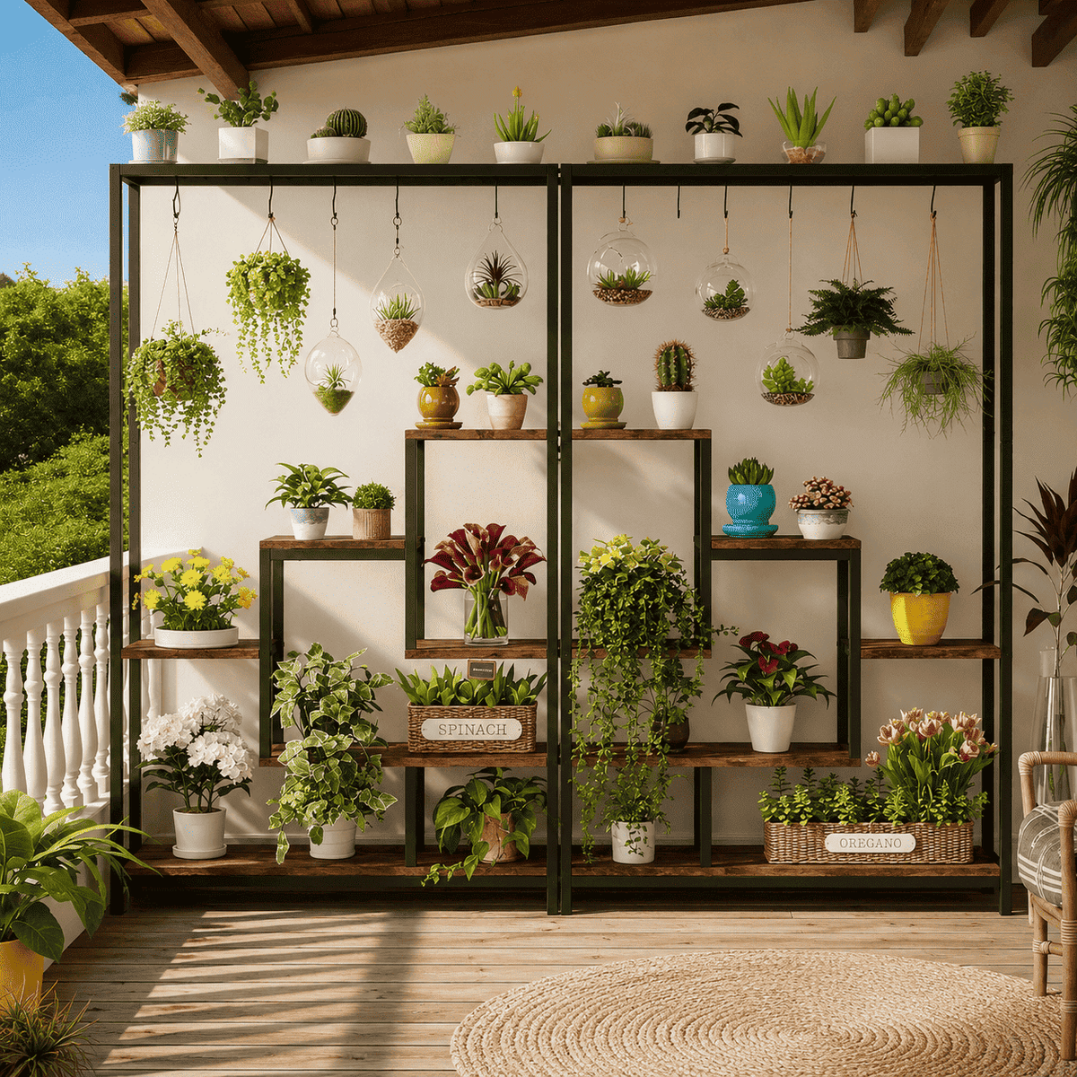 Multi-Tier Metal Plant Stand