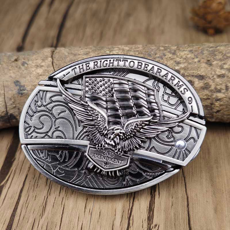 Oval Cowboy Metal Belt Buckle