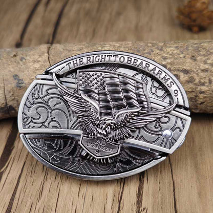 Oval Cowboy Metal Belt Buckle