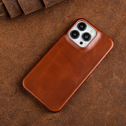 Oil Wax Leather iPhone Case