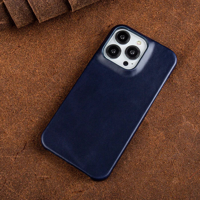 Oil Wax Leather iPhone Case