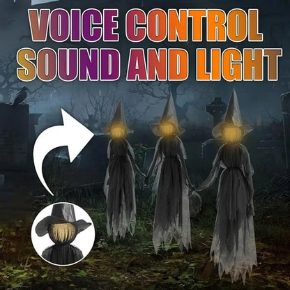 Sound Activated Light Up Witch or Ghost Decor