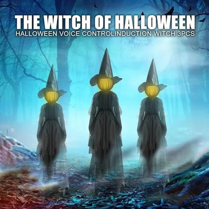 Sound Activated Light Up Witch or Ghost Decor