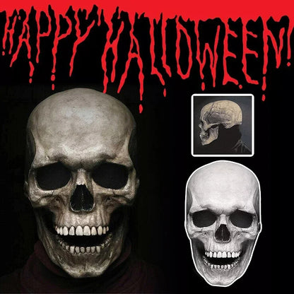 Movable Jaw Latex Skull Mask - Full Head