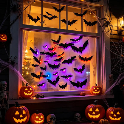 LED Halloween Bat Wall Lights