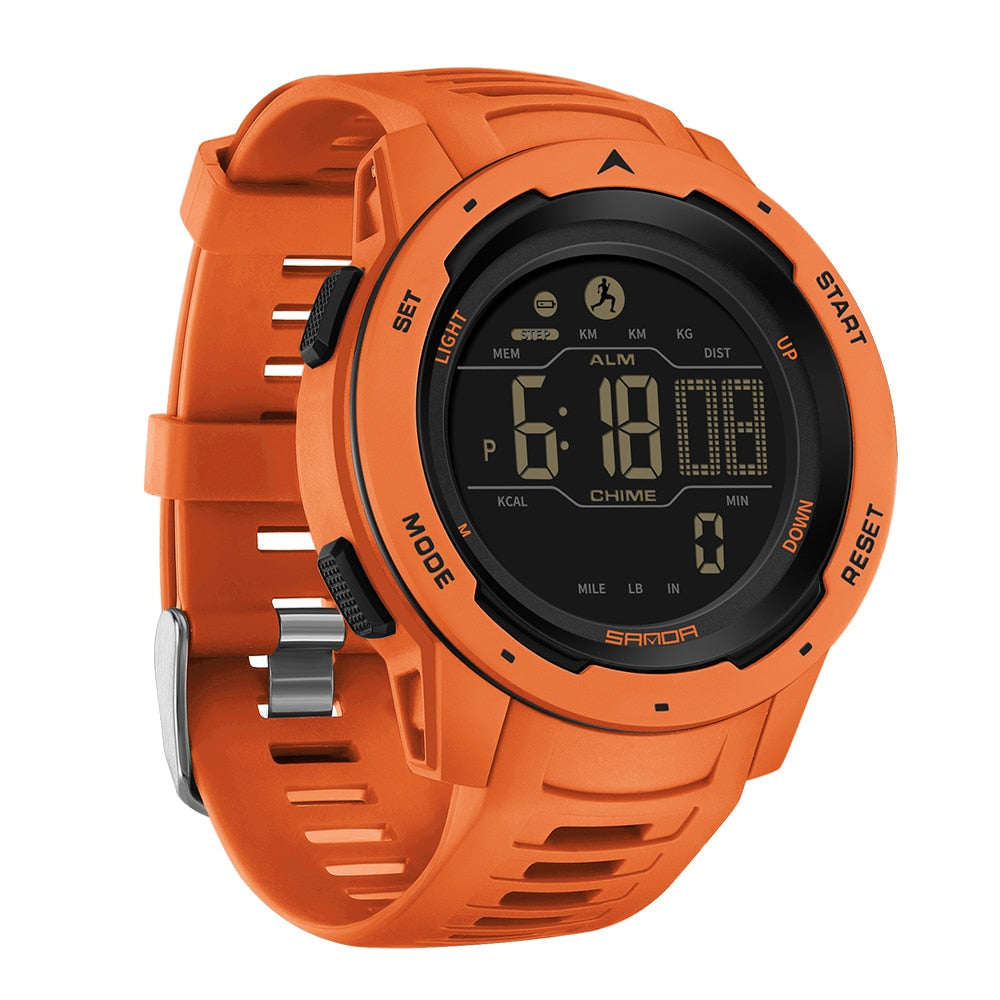Waterproof Military Pedometer Watch