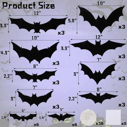 LED Halloween Bat Wall Lights