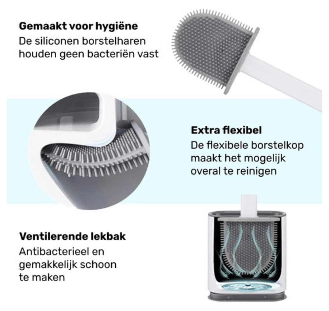 Silicone Toilet Brush with Holder