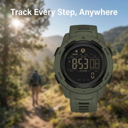 Waterproof Military Pedometer Watch