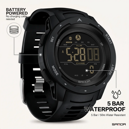 Waterproof Military Pedometer Watch