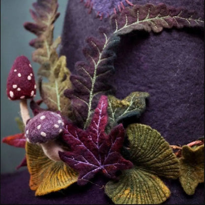 Wide Brim Felt Witch Hat - 5 Designs