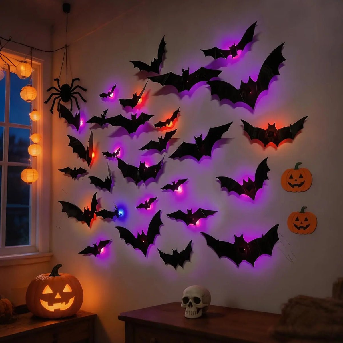 LED Halloween Bat Wall Lights