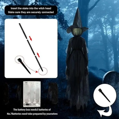 Sound Activated Light Up Witch or Ghost Decor