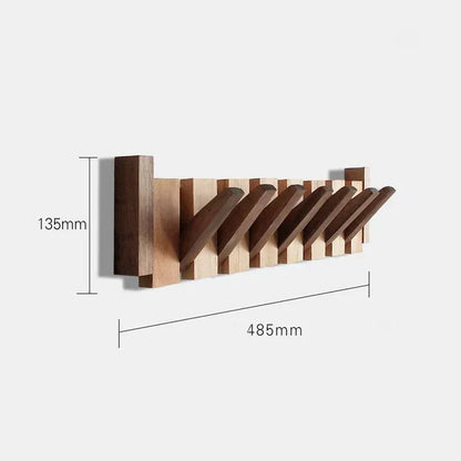 Folding Wooden Wall Coat Rack