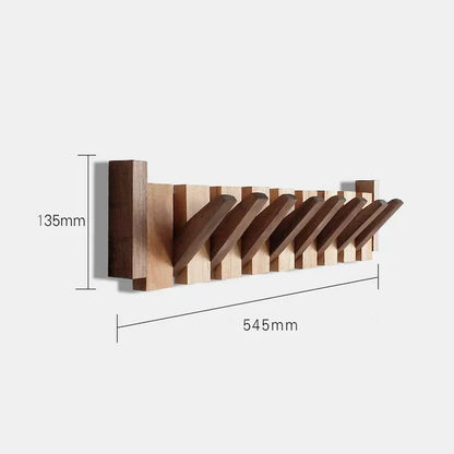 Folding Wooden Wall Coat Rack