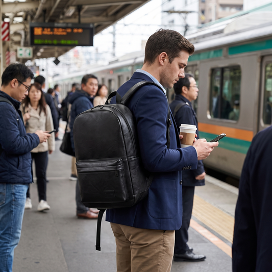Executive Leather Backpack